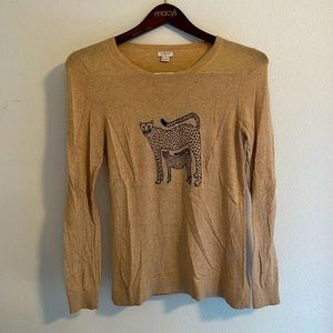 J. Crew cheetah sweater